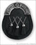 Black Calfskin Full Dress- Black Enamel - Crossed Tassels