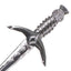 Thistle Pommel Dagger Kilt Pin - Chrome Finish