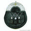 Black Calfskin Cross Tassels Sporran with Chrome Celtic Cantle