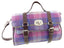 Harris Tweed Medium Carron Fashion Satchel in Pink / Purple Check