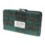 Harris Tweed Long Purse with Clasp in Green Check