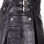 Mens Black 100% Leather Kilt - Instock