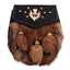 Semi Dress Sporran - Fox Fur- Brass Thistle Emblem