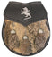 Semi Dress Sporran - Grey Rabbit Fur - Lion Emblem