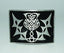 Highland Thistle, Black Enamel Belt Buckle - Antique Finish