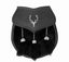 Semi Dress Sporran - Black Rabbit Fur - Stag Emblem