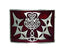 Highland Thistle, Red Enamel Belt Buckle - Antique Finish