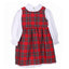 Girls Pinafore Dress and Blouse, Royal Stewart-4-5 years
