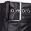 Ladies Black 100% Leather Mini Kilt - Instock