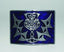 Highland Thistle, Purple Enamel Belt Buckle - Chrome Finish