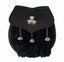 Semi Dress Sporran - Black Rabbit Fur - Shamrock Emblem