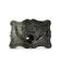 Celtic Dragons Scalloped Belt Buckle - Chrome Finish
