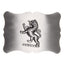 Lion Rampant Scalloped Belt Buckle - Antique Finish