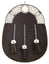 Full Dress Sporran - Navy Wool Front - Chrome Finish
