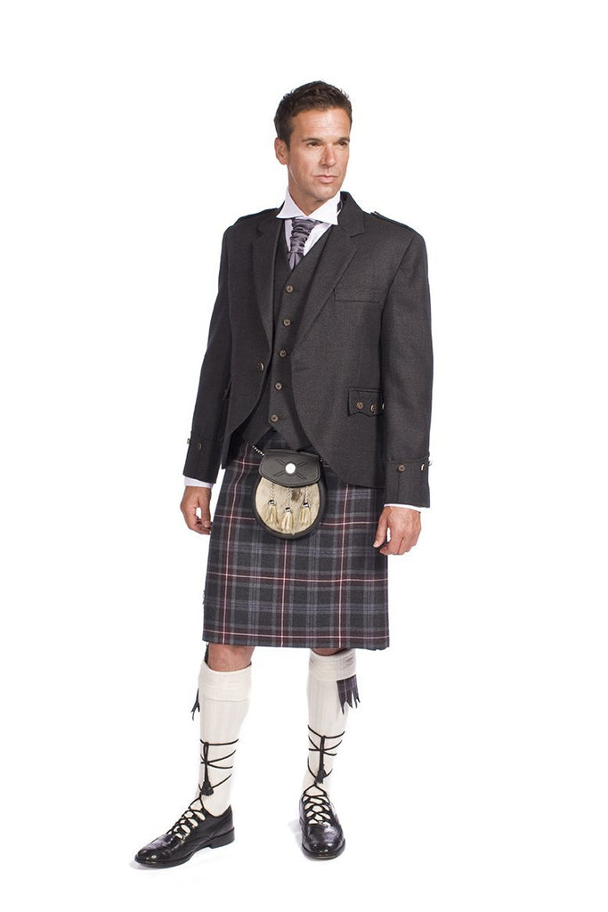 Hebridean Heather 8 Yard Kilt, Traditionally Hand Stitched