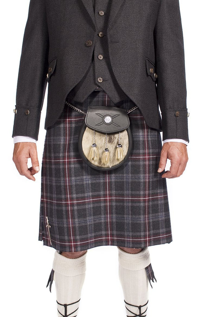 Hebridean Heather 8 Yard Kilt, Traditionally Hand Stitched