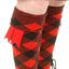 Premium Merino Wool Regimental Diced Kilt Hose Red & Black