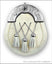 White Calfskin Cross Tassels Sporran with Chrome Celtic Cantle