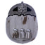 Full Dress Sporran - Polished Cantle Lion and Saltire Design - Light Grey Seal Skin