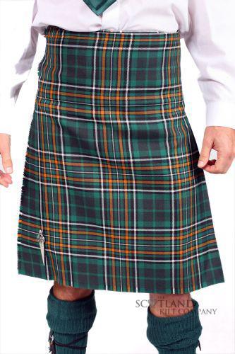 Men's Irish County Crest Tartan Kilt, 8 Yard Mediumweight, Traditionally Hand Stitched