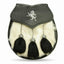 Semi Dress White/Black Rabbit Fur Lion Crest Sporran