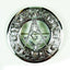 Thistle Plaid Brooch with Masonic Design - Chrome Finish