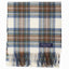 100% Lambswool Muted Blue Stewart Tartan Scarf