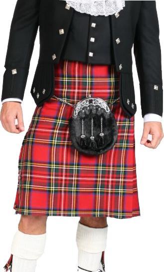 Men's Kilt, 8 Yard Mediumweight, Lochcarron Braeriach, Traditionally Hand Stitched