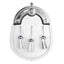 Full Dress White Calfskin Wyvis Sporran with Chrome Cantle