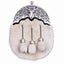 Full Dress Antique Stag Cantle Cream Rabbit Fur Sporran