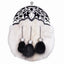 Full Dress Antique Black Enamel Stag Cream/Black Rabbit Fur Sporran