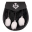 Semi Dress Black/White Rabbit Thistle Badge Sporran - SF4