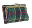 Harris Tweed Clasp Purse with Wallet - Black/Green/Red Check