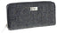 Harris Tweed Long Zip Purse - Charcoal Herringbone