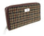 Harris Tweed Long Zip Purse - Brown Dogtooth