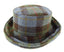 Harris Tweed Cloche Hat - Blue/Green Check