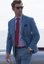 Thomas Casual Washable Cotton Linen Jacket by Brook Taverner - Azure