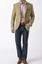 Fox Check Jacket by Brook Taverner - Beige with Red Check