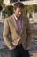 Fox Check Jacket by Brook Taverner - Beige with Red Check
