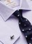 Double Cuff Cotton Shirt by Brook Taverner - Lilac Royal Twill