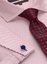 Signature Double Cuff Tailored Fit Shirt - Red Birdseye