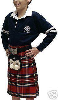 Kids Casual Polyviscose Kilt - Royal Stewart
