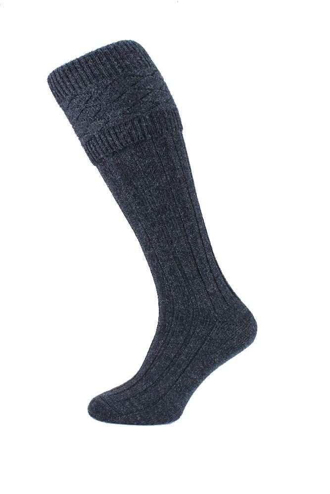 Wool Rich Premium Kilt Hose - Charcoal Marl