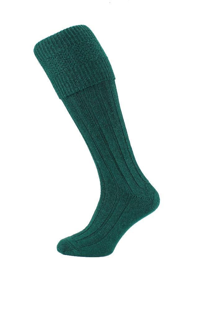 Premium 70% Wool Blend Kilt Hose - Bottle Green