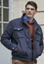 Wilde Dry Wax Padded Casual Jacket by Brook Taverner - Navy