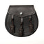 Dark Brown Leather Twin Swirl Celtic Embossed Sporran