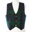 Gents Polyviscose Tartan Waistcoat - Black Watch