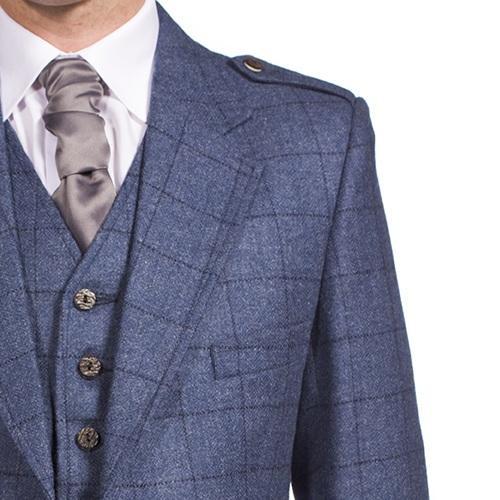 Luxury Argyle Tweed Kilt Jacket & 5 Button Waistcoat, Made to Order