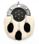 Full Dress Chrome Knot and Tage Sporran - White/Black Rabbit Fur