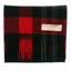 Lochcarron 100% Lambswool Scarf - Black Asymmetric